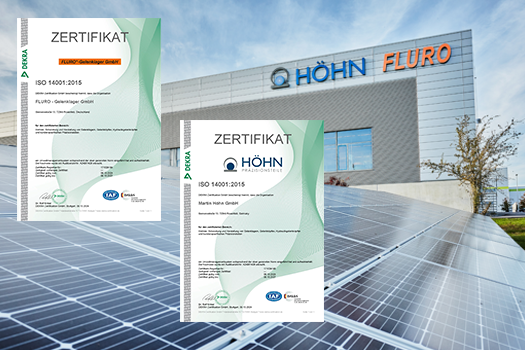 Zertifizierung von HÖHN & FLURO nach ISO 9001 und 14001